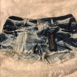 Tie Dye Jean Shorts